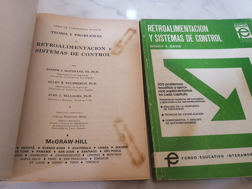 Libro. Retroalimentacion Y Sistemas De Control. Schaum. +1 (Usado)