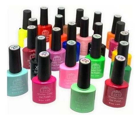 Kit 20  Esmaltes Gel D&z/lirio/bella Rosa Unhas Uv Led Cor Sortidos