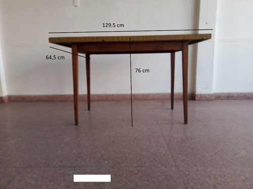 Mesa De Madera Rectangular En Fórmica 129,5 Cm    