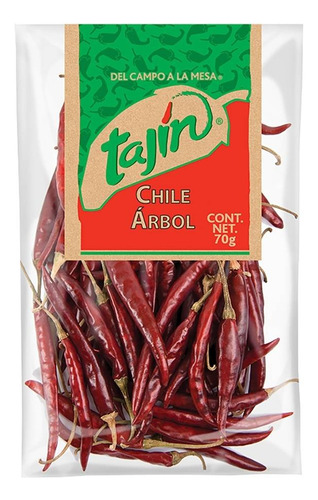 Nuevo 4 Pza Chile De Árbol Tajín Seco 70 G