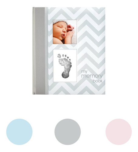 Album Recuerdos Bebe Pearhead Baby Memory Book 3colores 50pg Color Gris