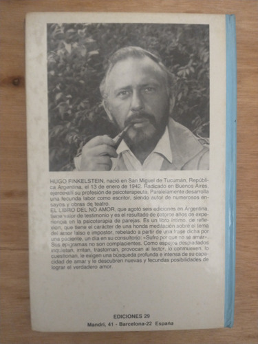 El Libro Del No Amor - Hugo Finkelstein (Usado)