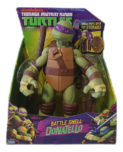 Tortuga Ninja Donatello Artículada 26 Cms Con Caparazón