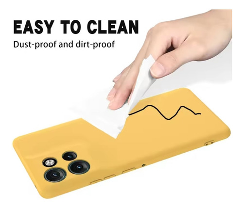Funda Forrada De Silicona De Primera Calidad Para Moto Edge 60 Pro.