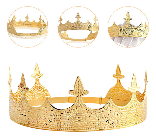 Diadema Vintage Con Forma De Corona De Rey Para Hombre, Boda