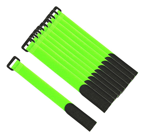 Juego De 10 Correas De Caña De Verde Claro Los 20x2cm