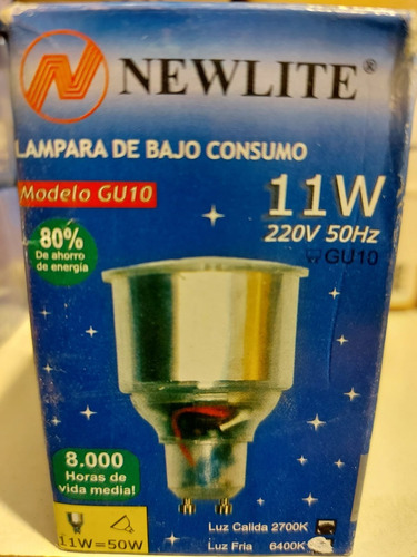 Lampara Dicro Bajo Consumo 11w Calida Gu10 Liquidacion!