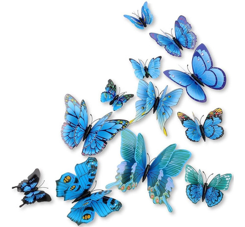 Dagou 12 Mariposas En 3d Para Pared, Decoraciones