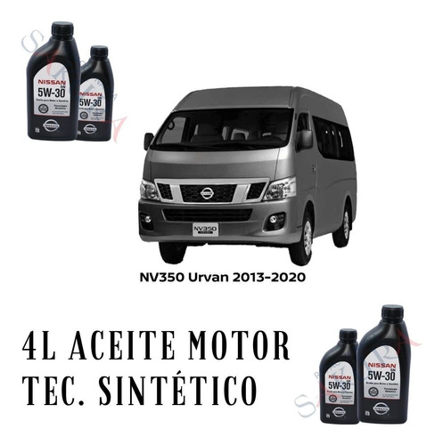 4 Litros Aceite Sintetico Nv350 Urvan 2018 Nissan