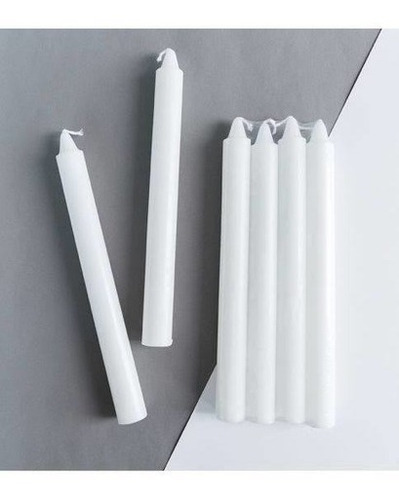 Velas Nº4 Lisas Blancas Pack De 50 Unidades