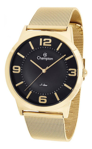 Relógio Champion Feminino S-line Cn21005u Dourado Fundo