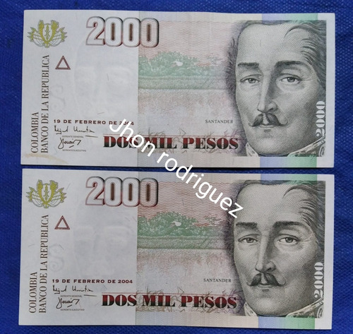 Billetes Consecutivos De 2000 Pesos Anterior Familia 