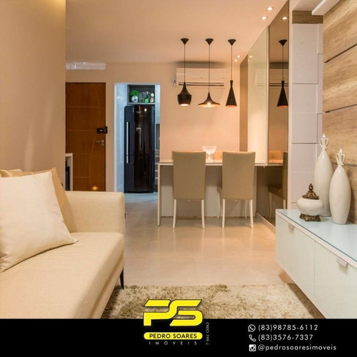 ( M O B I L I A D O ) Apartamento Com 2 Dormitórios À Venda, 70 M² Por R$ 350.000 - Ponta De Campina - Cabedelo/pb - Ap3126