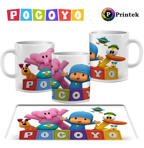 Tazon Pocoyo Y Sus Amigos - Varios Modelos - Printek