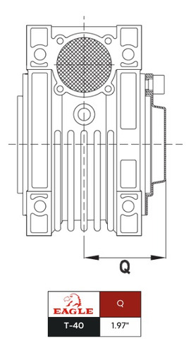 Tapa De Protección T-40 Para Reductor De Velocidad Nmrv 40