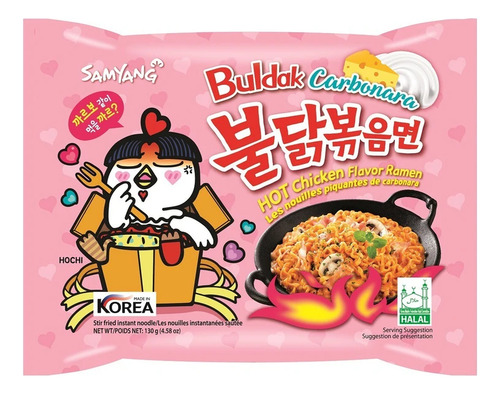 Samyang Buldak Ramen Corea Fideos Instantáneos Carbonara