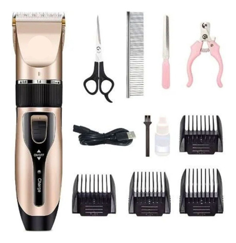 Kit Máquina De Tosa 5 Itens Gato Cachorro Tosador Silenciosa