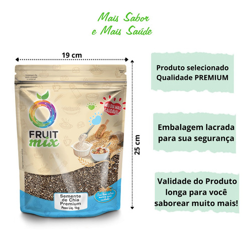 Imagem 4 de 7 de Semente De Chia Premium Original Pura 1 Kg