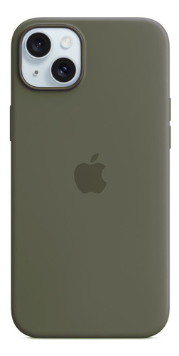 Silicone Case Iphone 14 Funda Silicona Verde Seco Lisa