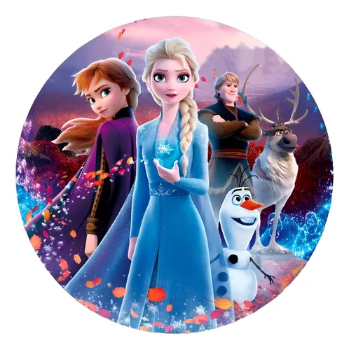 comprar Painel Redondo Sublimado C\u002Felástico 50cm X 50cm Elsa