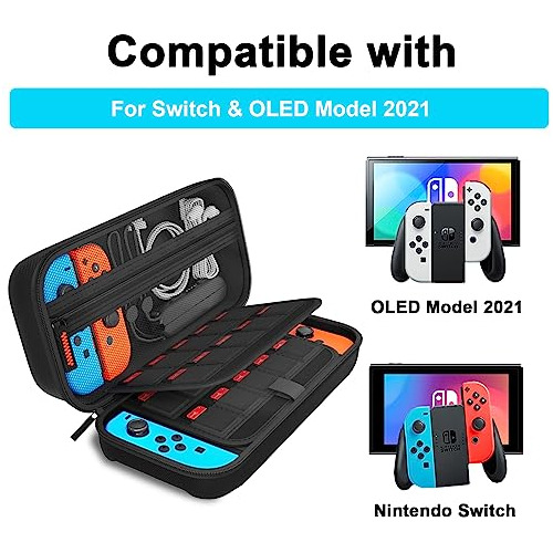 Estuche Nintendo Swich Oled - Bolsa De Viaje Color Negro.