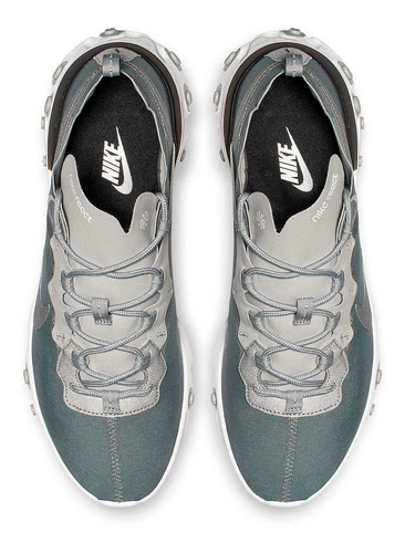 Zapatillas Nike React Element 55 Silver Urbano Bq6166-007