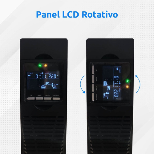 Imagen 4 de 10 de Ups Online Monofasica Kaise 2kva 2000w Rack Tower Fp 1.0