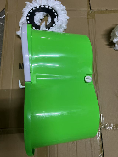 Trapeador Giratorio Con Cubeta Spin Mágico Microfibra Grande Color Verde