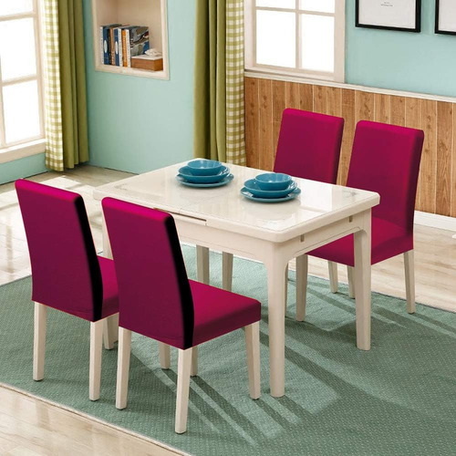 Juego 4 Fundas Protectoras Elásticas Para Sillas De Comedor