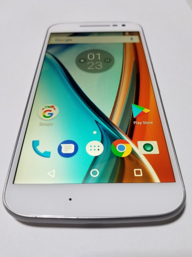 Motorola Moto G4 32gb Color Blanco Libre Cable Y Cargador (Usado)