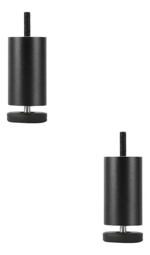 2 Piezas De Muebles De Metal Muebles Ajustables 15 Cm Negro