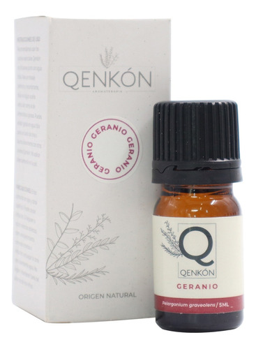 Esencia Aromaterapia Geranio Estabilidad Empatía Qenkón 5ml