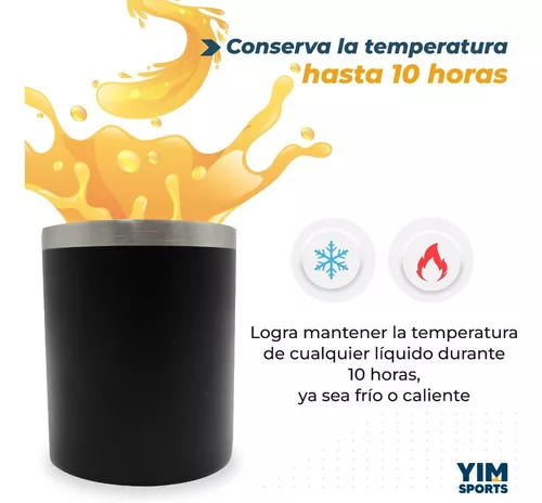  CS COSDDI - Vaso térmico de acero inoxidable de 12 onzas con  aislamiento al vacío, taza de viaje de café a prueba de derrames con tapa,  para mantener el calor o