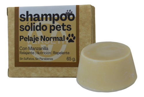 Shampoo Solido Perro Pelaje Normal Repelente Piel Sensible