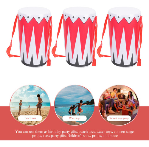 Tambor Inflable Artificial Para Niños, Divertido, De 3 Pieza