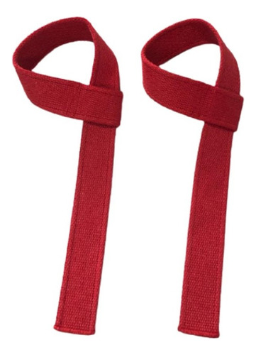 Tala Straps 100% Algodão. P/musculação . Academia Cor Vermelho