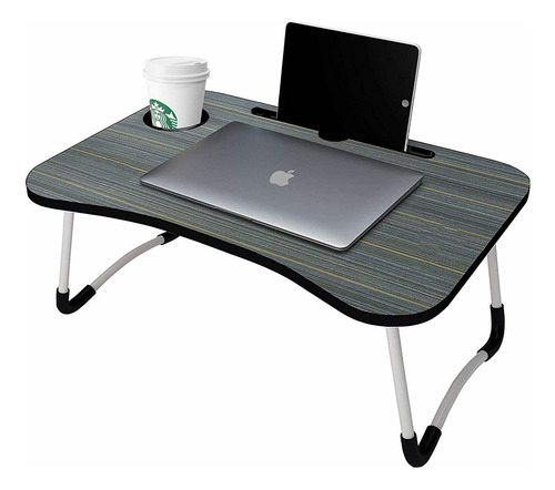 Mesa Para Notebook Estudos Dobrável Portátil Cama Sofá Café