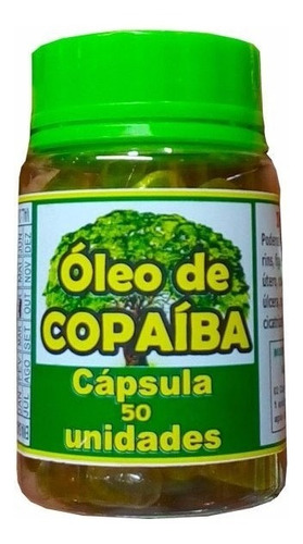 Óleo De Copaiba Pura C/50 Capsulas