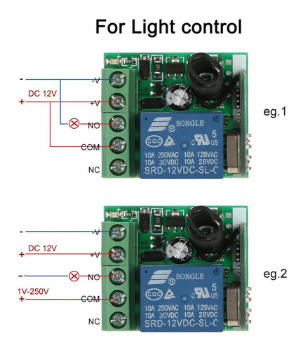 Interruptor Remoto Inalámbrico Smart Home 433mhz Dc 12v 1ch