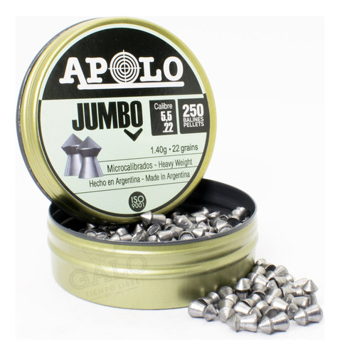 Diabolos Balines Apolo Jumbo .22  5.5mm X 250 22gr