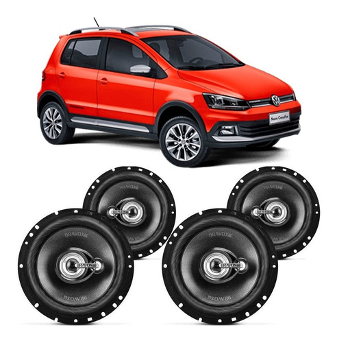 Kit Alto Falante Vw Crossfox 2015 A 2017 Bravox 240w Rms