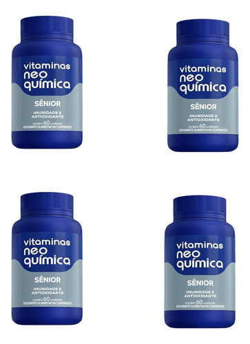 Kit 4 Vitaminas Neo Química Sênior 60 Comprimidos - Cosmed