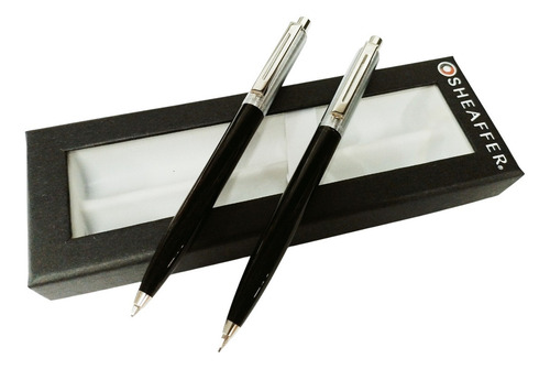 Bolígrafo + Portaminas 0,7 Sheaffer Sentinel Brushed Tinta Negro Exterior Chrome Black
