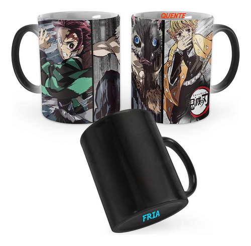 Caneca Mágica Demon Slayer Tanjiro Inosuke E Zenitsu
