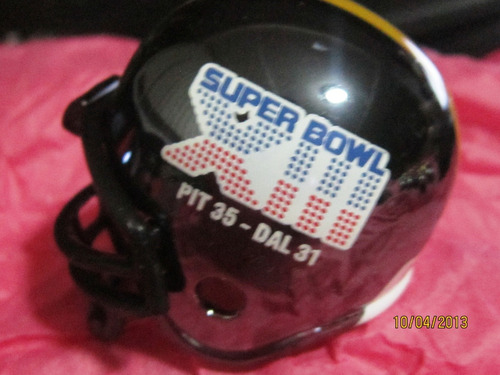 Casco Nfl Super Bowl # 13 Pittsburgh Steelers - Cromado