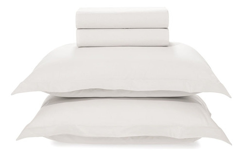 Jogo De Cama Queen 4p 200fios Tom Branco - Karsten