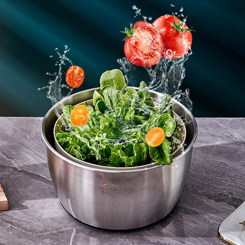 Cesta Giratoria Para Ensaladas De 5 L, Lavadora Giratoria