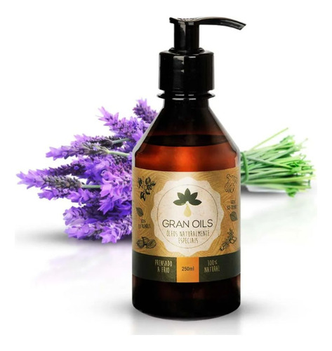 Óleo Vegetal De Alfazema 250ml 100% Natural - Gran Oils