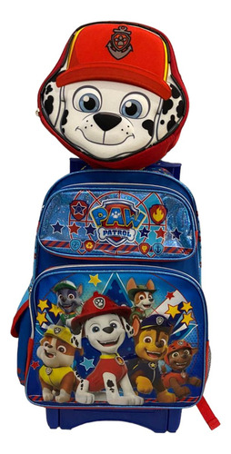 Paw Patrol Mochila Mod A17972 Llantas Gel Y Lonchera