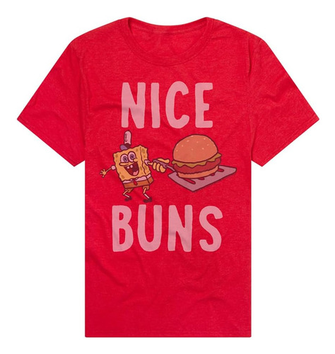 Bob Esponja Nice Buns Slim Fit Unisex Adulto Triblend Heathe